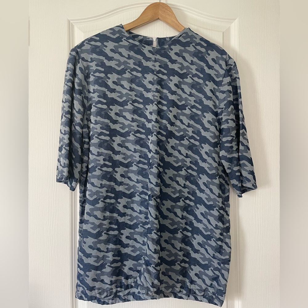 Blue Camouflage Style Shirt
